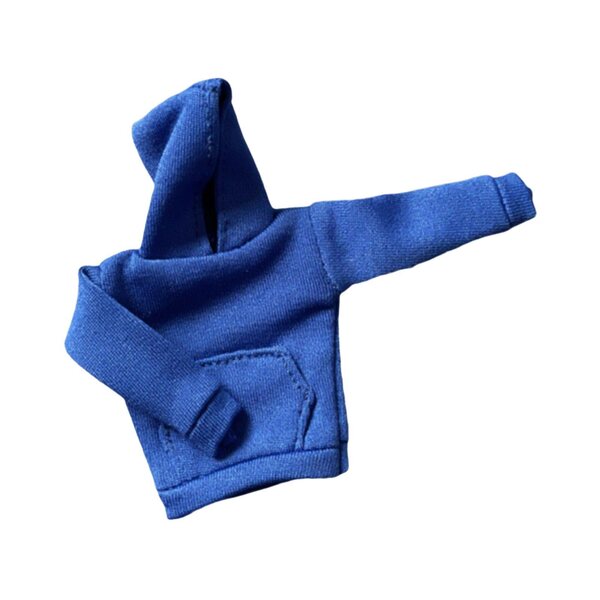 Bluza mit Kapuze im Maßstab 1:12 für 6-Zoll-Modelle in Blau