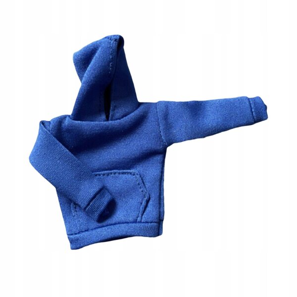 Bluza mit Kapuze im Maßstab 1:12 für 6-Zoll-Modelle in Blau
