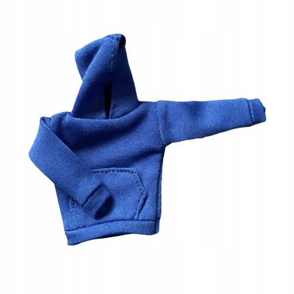 Bluza mit Kapuze im Maßstab 1:12 für 6-Zoll-Modelle in Blau