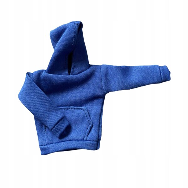 Bluza mit Kapuze im Maßstab 1:12 für 6-Zoll-Modelle in Blau