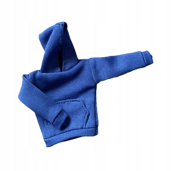 Bluza mit Kapuze im Maßstab 1:12 für 6-Zoll-Modelle in Blau