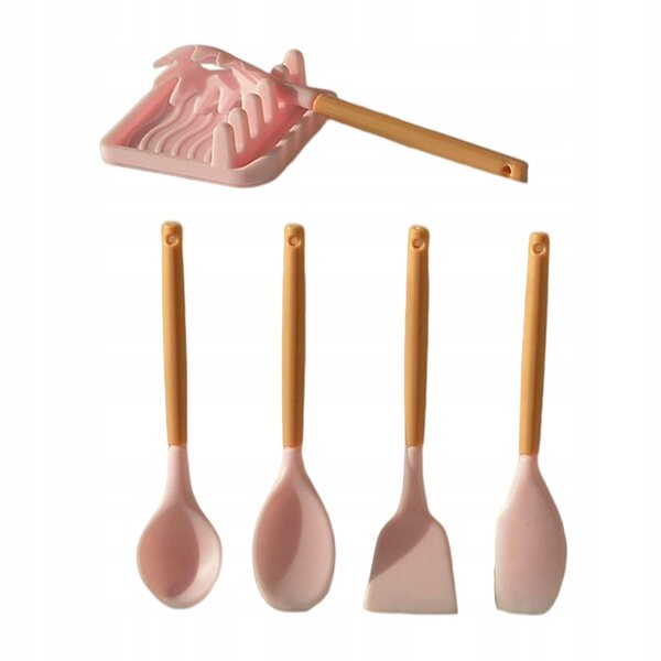 1:6 Puppenhaus-Miniatur-Küchenutensilien-Set mit Zubehör, Rosa