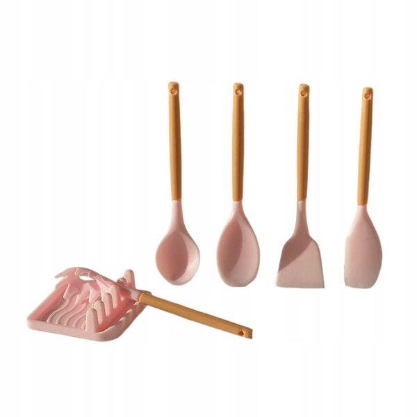 1:6 Puppenhaus-Miniatur-Küchenutensilien-Set mit Zubehör, Rosa