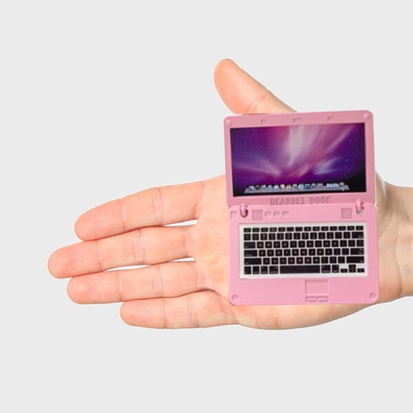 1:6 Domek dla lalek Laptop Tablet Akcesoria do dekoracji komputerowych do życia Różowy