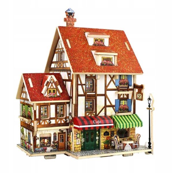 DIY-Puppenhausminiatur 1:24 mit Holzmöbelset zum Zusammenbauen
