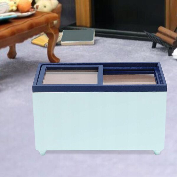 1:12 Puppenhaus Mini-Elektro-Gefrierschrank, grüner Kühlschrank