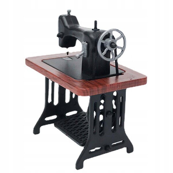 1:12 Puppenhaus Mini Nähmaschine aus rotem Kunststoff