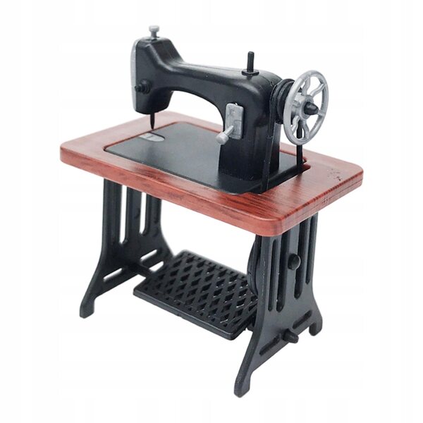 1:12 Puppenhaus Mini Nähmaschine aus rotem Kunststoff