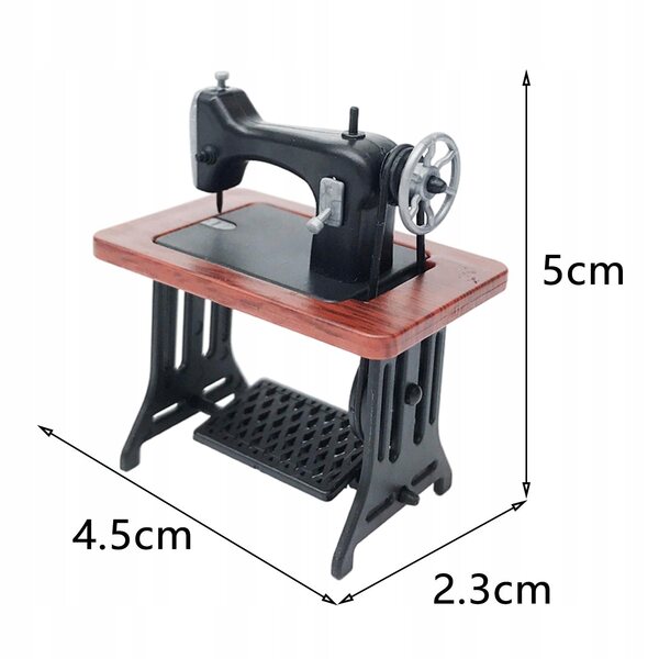 1:12 Puppenhaus Mini Nähmaschine aus rotem Kunststoff