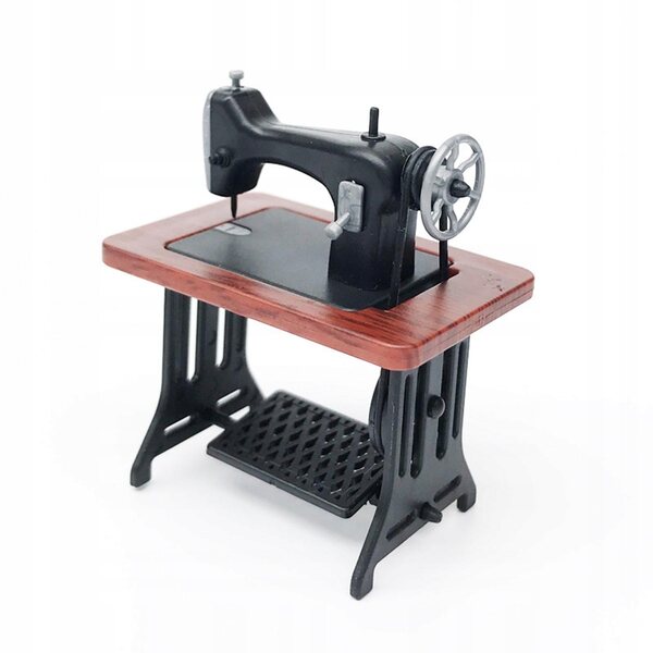 1:12 Puppenhaus Mini Nähmaschine aus rotem Kunststoff