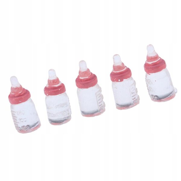 Set 5 bottiglie in resina per casa delle bambole scala 1:12 - accessori miniatura