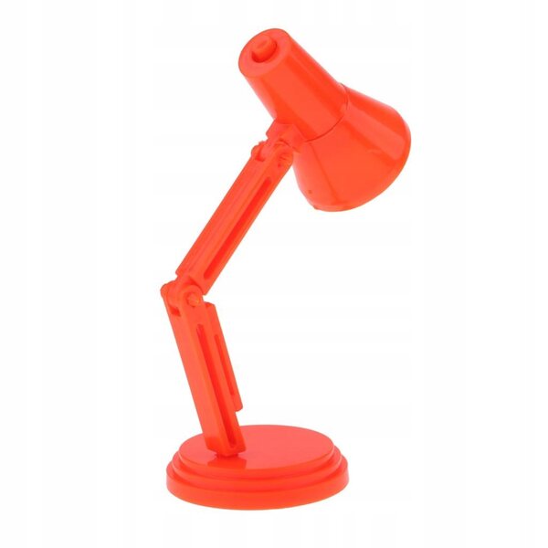Lampada LED per casa delle bambole 1/6 con base arancione e luce accesa