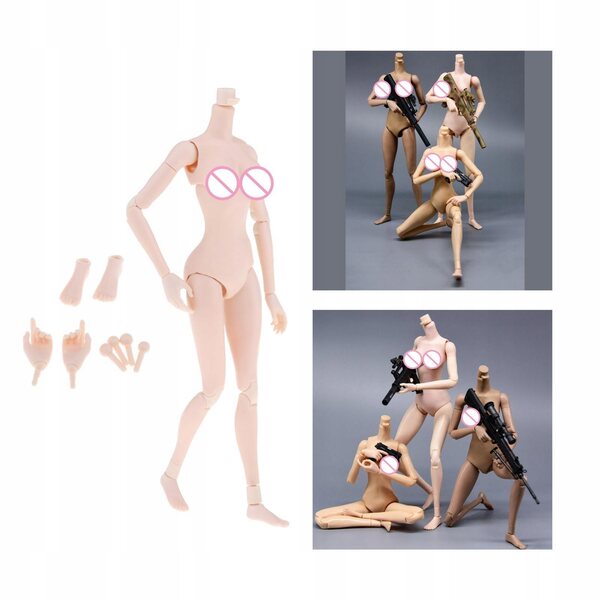 Figura d'azione femminile 1:6 con articolazioni mobili e pelle liscia