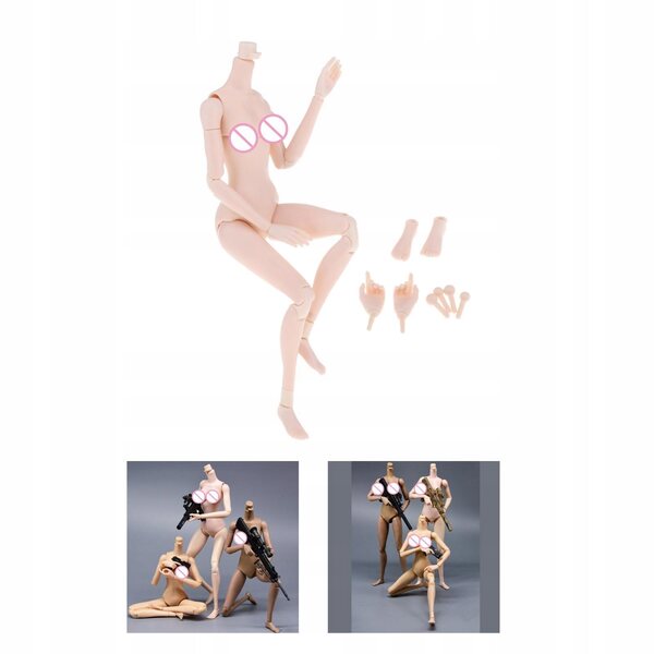 Figura d'azione femminile 1:6 con articolazioni mobili e pelle liscia