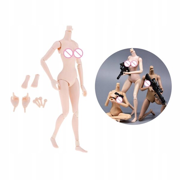 Figura d'azione femminile 1:6 con articolazioni mobili e pelle liscia