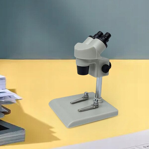 Miniatuur witte microscoop voor poppenhuis 1/12 - decoratief laboratorium