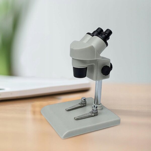 Miniatuur witte microscoop voor poppenhuis 1/12 - decoratief laboratorium
