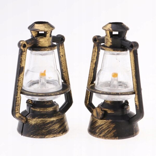 Lampade Miniatura in Metallo Retro per Casa delle Bambole 1/12 - Set 5 Pezzi