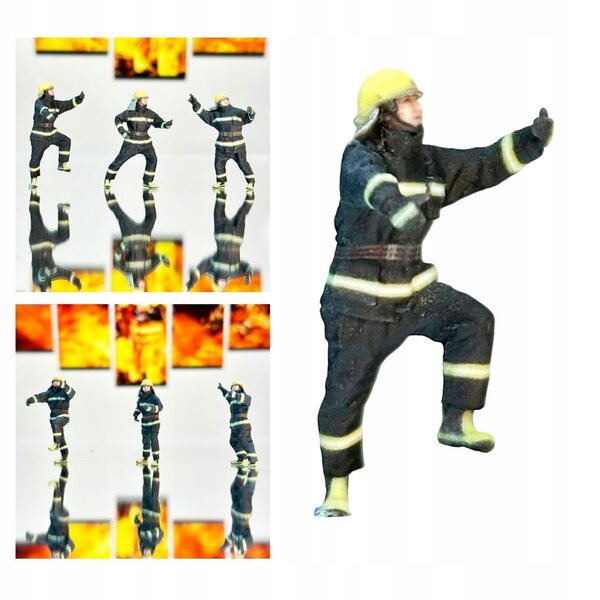 Diorama-Figur 1/64 Feuerwehrmann für Modellbau und Szenografie Kit A