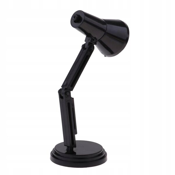 Lampe de table LED miniature pour maison de poupée à l'échelle 1/6, couleur noire