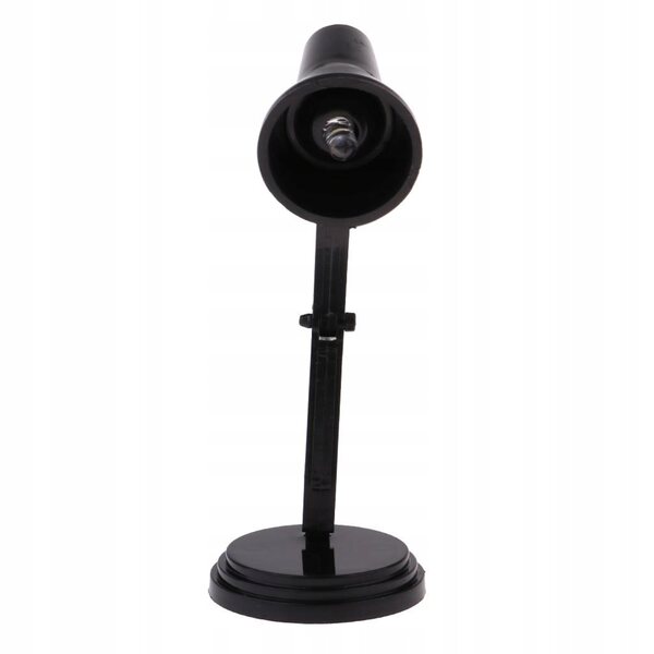 Lampe de table LED miniature pour maison de poupée à l'échelle 1/6, couleur noire