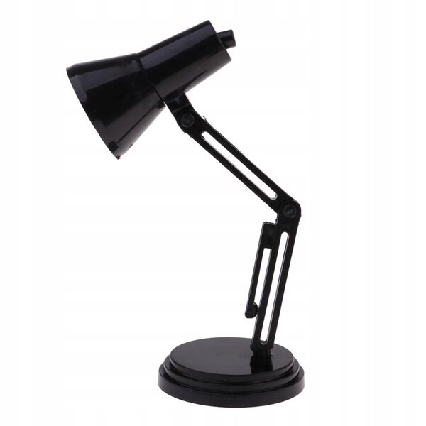 Lampe de table LED miniature pour maison de poupée à l'échelle 1/6, couleur noire