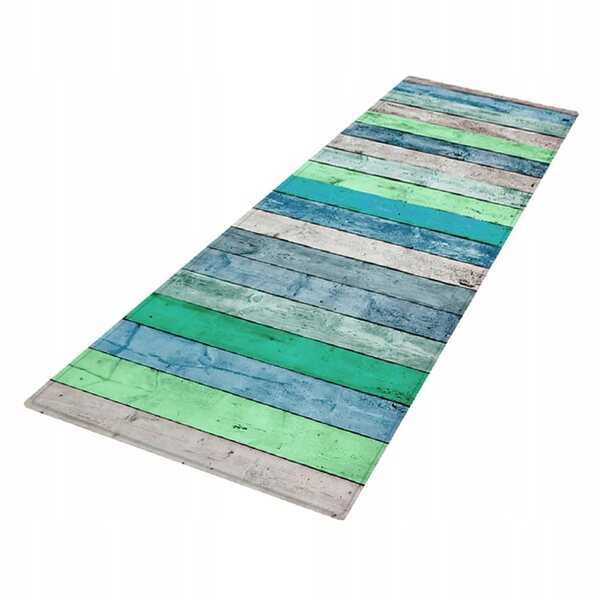 Blauer rutschfester Teppich 60x180cm aus Polyester, widerstandsfähig und dekorativ für das Zuhause