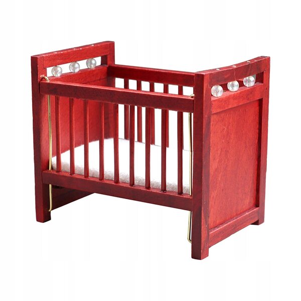 Mini letto in legno per casa delle bambole in scala 1:12, gioco decorativo ecologico