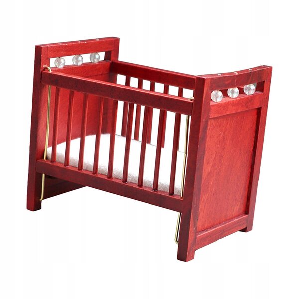 Mini letto in legno per casa delle bambole in scala 1:12, gioco decorativo ecologico
