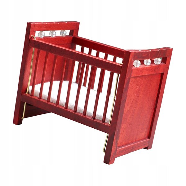 Mini letto in legno per casa delle bambole in scala 1:12, gioco decorativo ecologico