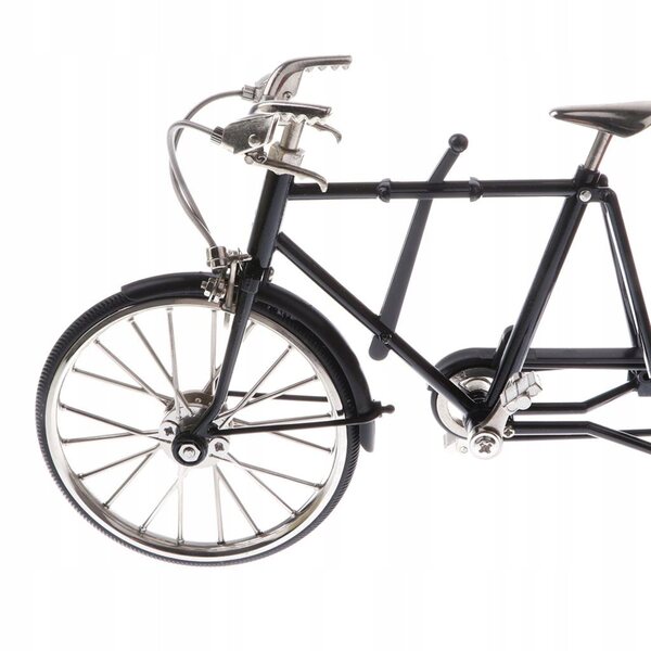 1:10 Alloy Diecast Racing Trójkołowy Rickshaw Model roweru Zabawka Czarna