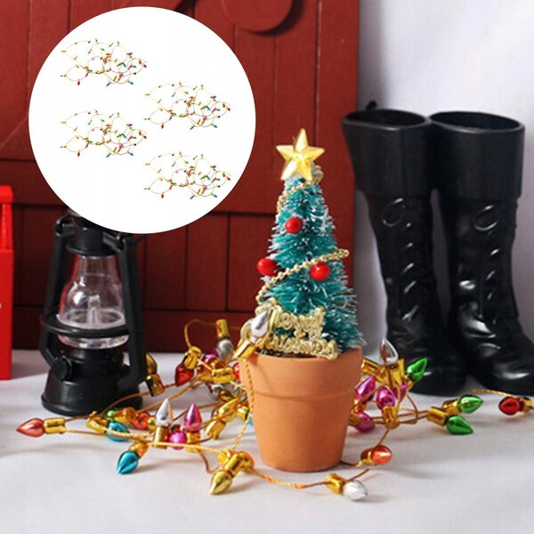 Catena Luminosa per Casa delle Bambole 1:6/1:12 - Accessorio Decorativo Multicolore