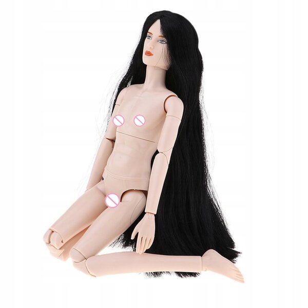 1/6 bewegliche männliche Puppe mit 20 Gelenken und schwarzem Haar 31 cm