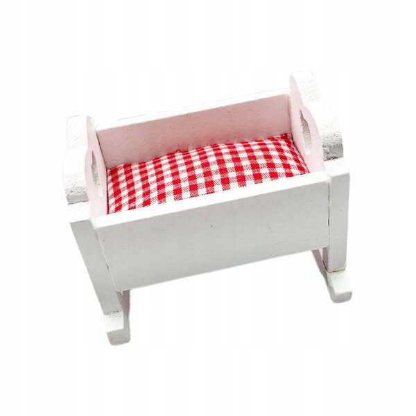Letto Miniatura in Legno 1:12 per Casa delle Bambole - Accessorio Decorativo