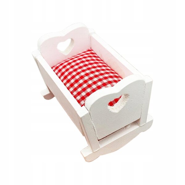 Letto Miniatura in Legno 1:12 per Casa delle Bambole - Accessorio Decorativo