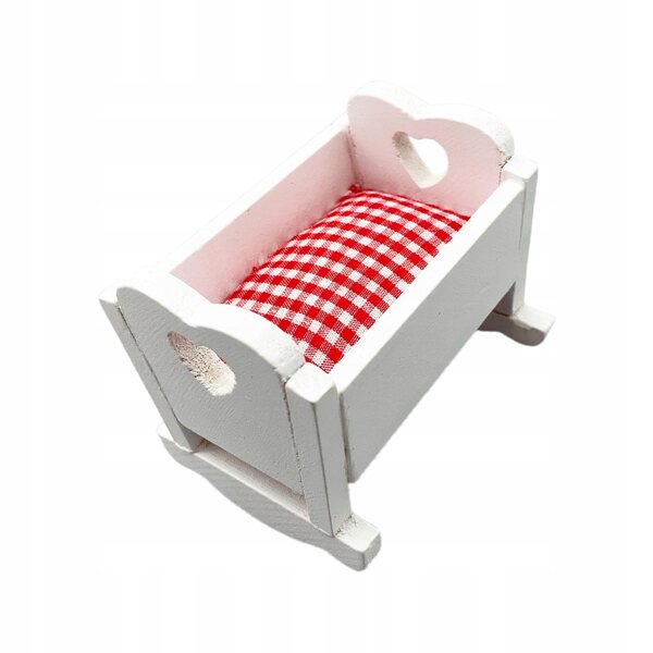 Letto Miniatura in Legno 1:12 per Casa delle Bambole - Accessorio Decorativo