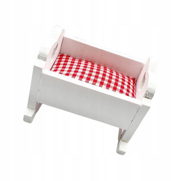 Letto Miniatura in Legno 1:12 per Casa delle Bambole - Accessorio Decorativo