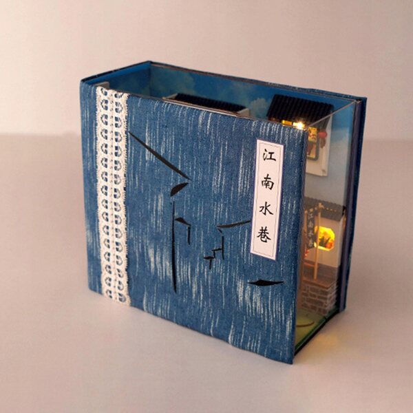 DIY-Puppenhaus-Miniaturen mit LEDs und realistischen Holzmöbeln