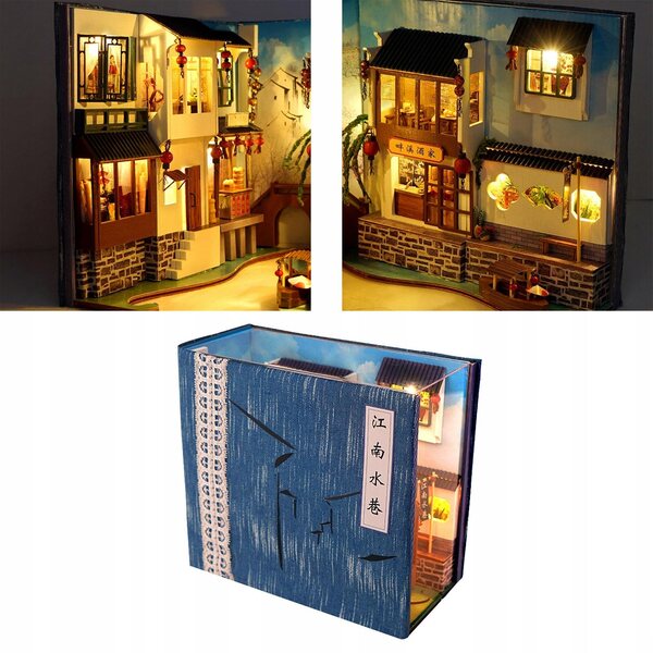 DIY-Puppenhaus-Miniaturen mit LEDs und realistischen Holzmöbeln