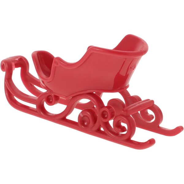 YARNOW Mini Slitta Natalizia Rossa, Decorazione Compatta e Versatile per Natale