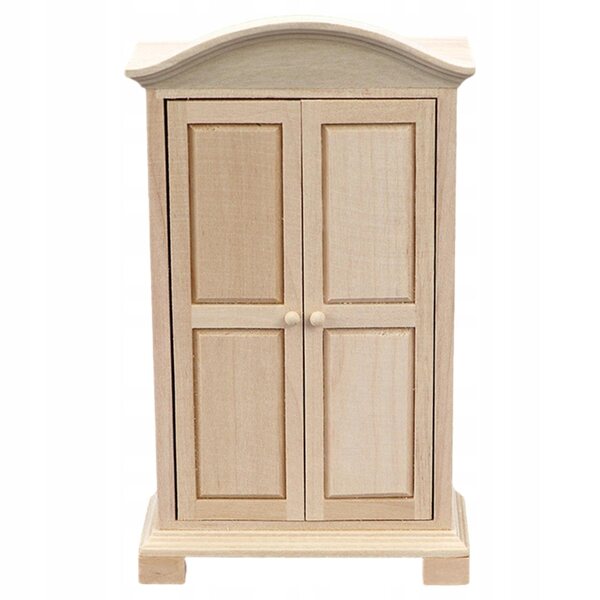 Miniatura Armadio 2 Ante in Legno per Casa delle Bambole in Scala 1:12