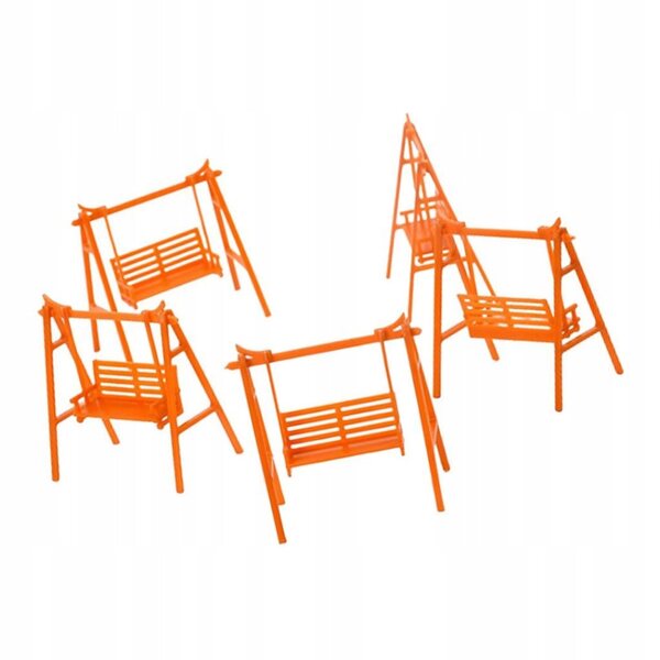 Set 5 Sedie Oscillanti in Scala 1:75 OO per Casa delle Bambole e Diorami