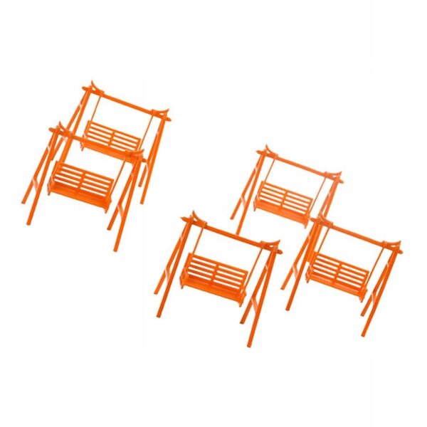 Set 5 Sedie Oscillanti in Scala 1:75 OO per Casa delle Bambole e Diorami