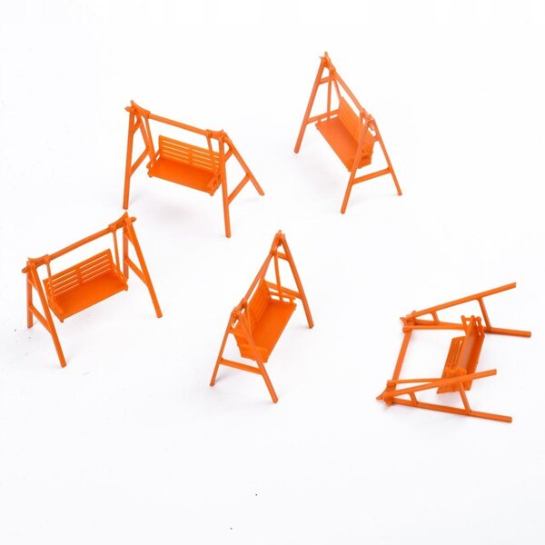 Set 5 Sedie Oscillanti in Scala 1:75 OO per Casa delle Bambole e Diorami