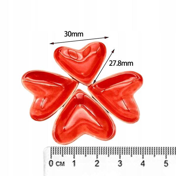 Set 4 Piatti Porcellana Miniatura per Casa delle Bambole 1:12 Decorazione Rosso