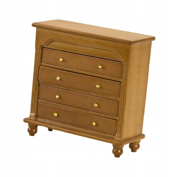 Kredens in legno miniatura 1/12 per casa delle bambole colore noce