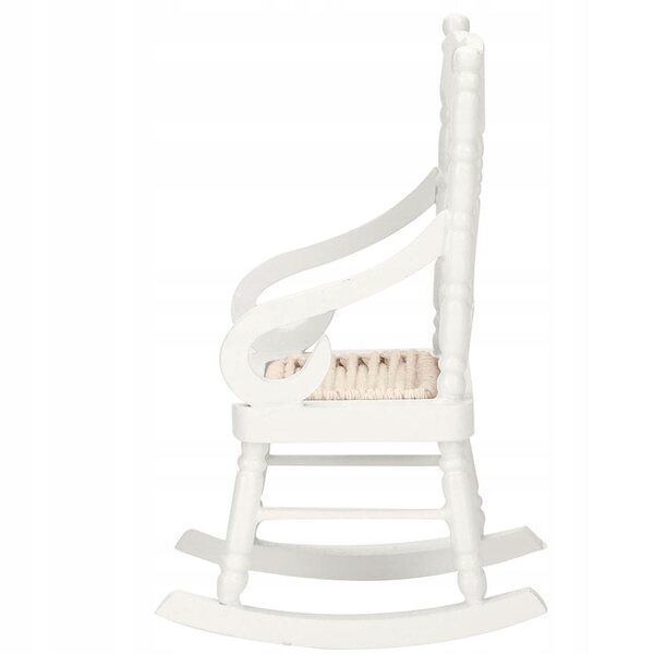 Fotel Bujany Holzminiatur 1:12 für Doll Dominion mit gewebtem Sitz