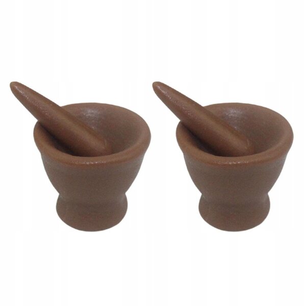 Mini Set Mortaio e Pestello in Ceramica 1/12 per Casa delle Bambole
