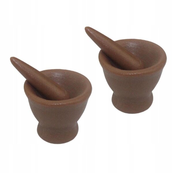 Mini Set Mortaio e Pestello in Ceramica 1/12 per Casa delle Bambole
