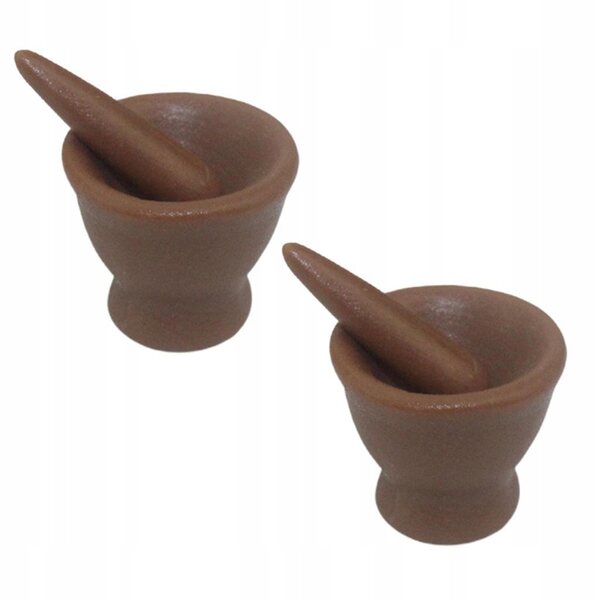 Mini Set Mortaio e Pestello in Ceramica 1/12 per Casa delle Bambole